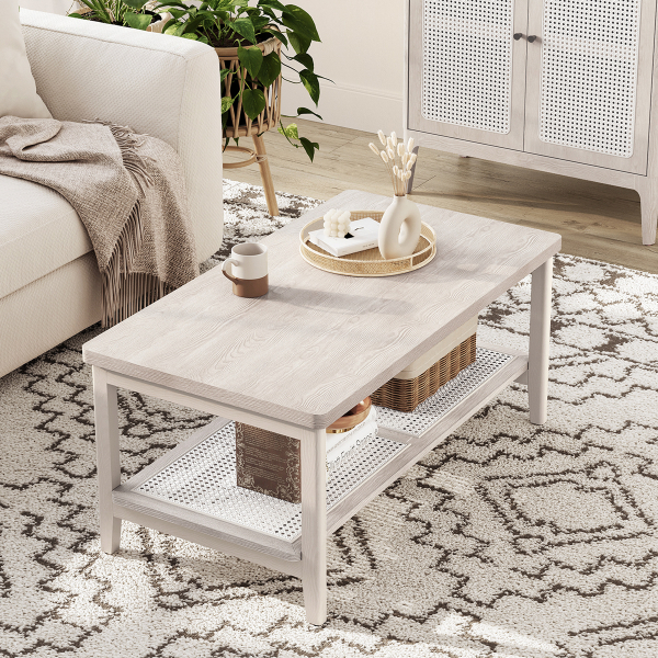 Τραπέζι Σαλονιού Με Ράφι (100x55x45) Vasagle LCT240K66