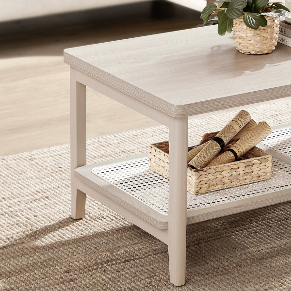 Τραπέζι Σαλονιού Με Ράφι (100x55x45) Vasagle LCT240K66