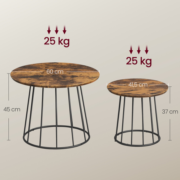 Τραπέζια Σαλονιού (Σετ 2τμχ) Vasagle LCT045K01