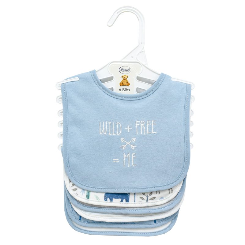 Σαλιάρες Αδιάβροχες (Σετ 6τμχ) Dimcol Wild 23 Sky Blue