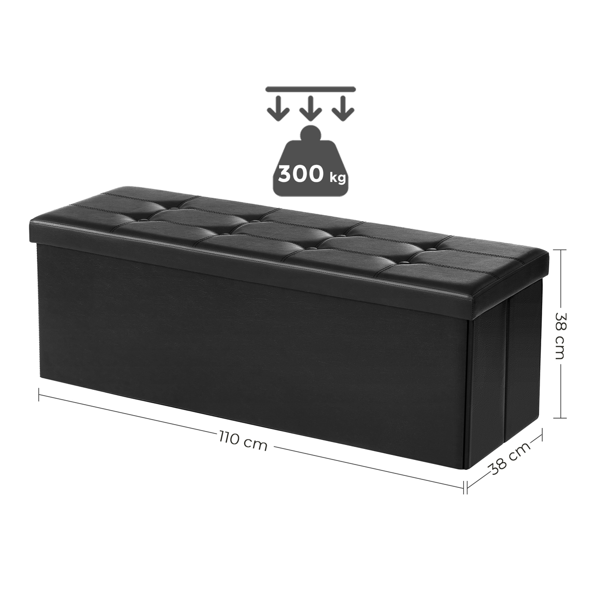 Ταμπουρέ με Αποθηκευτικό Χώρο (110X38X38) Songmics Lsf701V1 Home Έπιπλα Spitishop