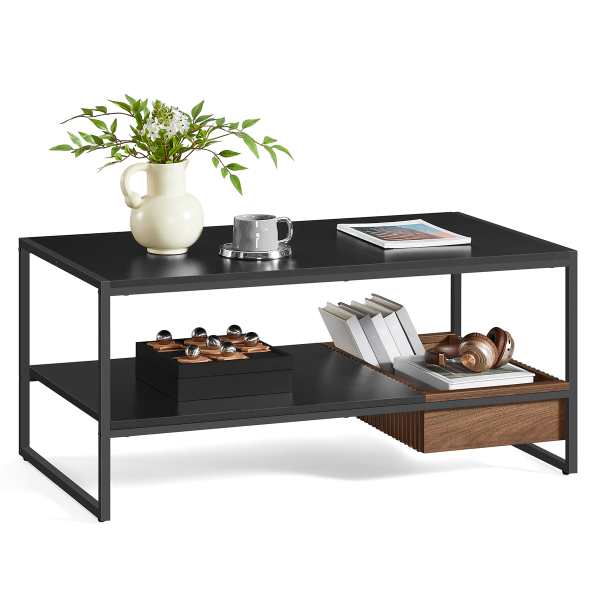 Τραπέζι Σαλονιού Με Ράφι (100x55x45) Vasagle LCT819B43