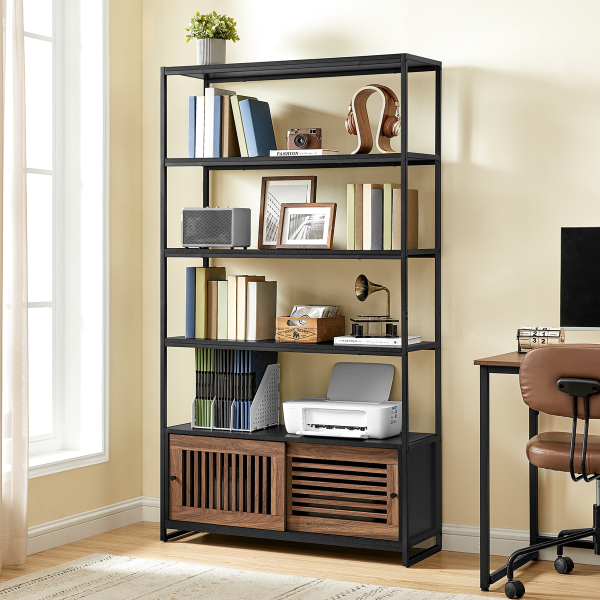 Ραφιέρα Δαπέδου 5 Θέσεων Με Ντουλάπι (100x35x180) Vasagle LLS821B43