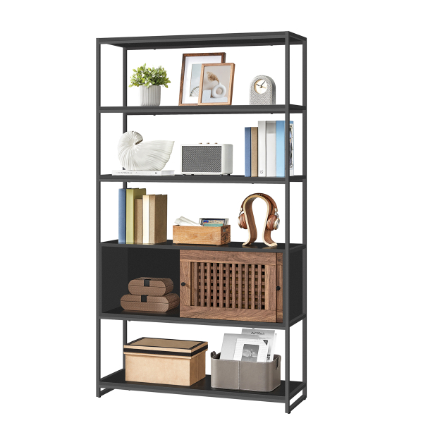 Ραφιέρα Δαπέδου 5 Θέσεων Με Ντουλάπι (100x35x180) Vasagle LLS821B43