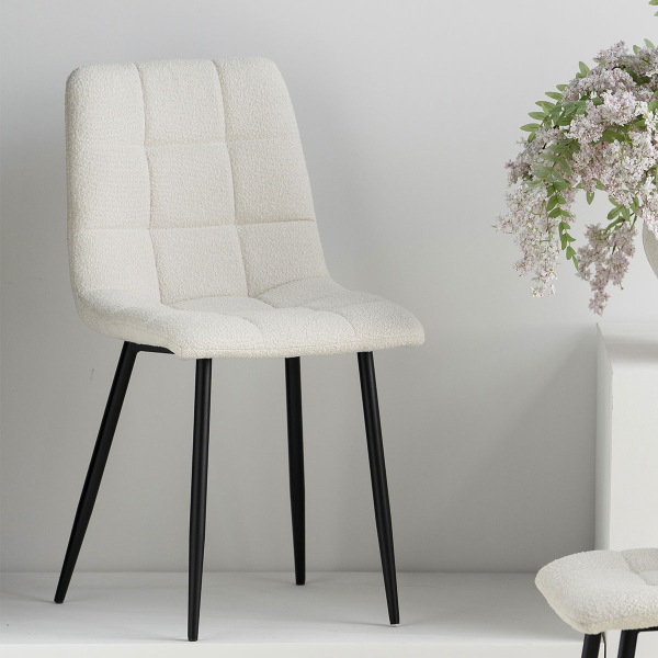 Καρέκλα Τραπεζαρίας (55x45x88) Spitishop Stol Bukle Ecru