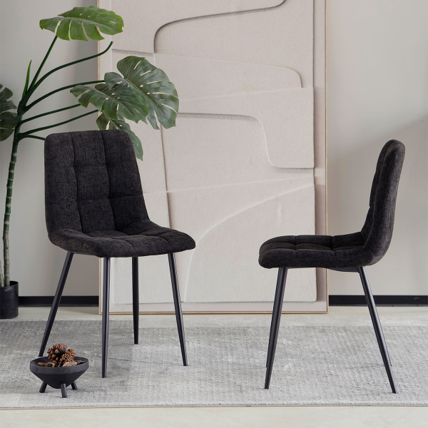 Καρέκλα Τραπεζαρίας (55x45x88) Spitishop Stol Black