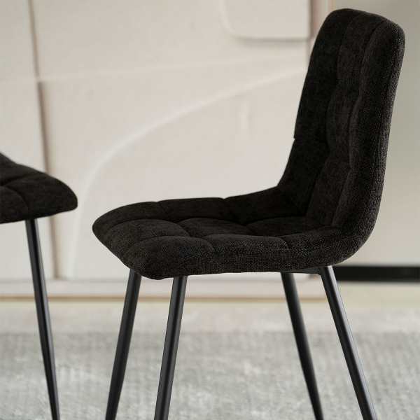 Καρέκλα Τραπεζαρίας (55x45x88) Spitishop Stol Black