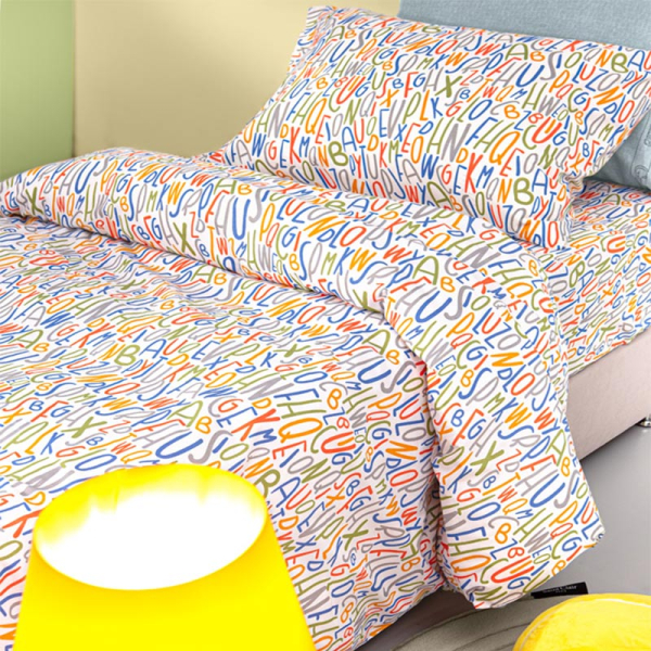 Παπλωματοθήκη Μονή (Σετ 165x225) Guy Laroche Letters Multi