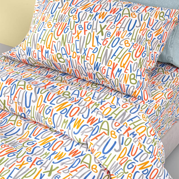 Παπλωματοθήκη Μονή (Σετ 165x225) Guy Laroche Letters Multi