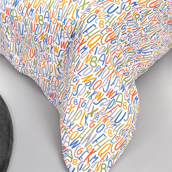 Παπλωματοθήκη Μονή (Σετ 165x225) Guy Laroche Letters Multi