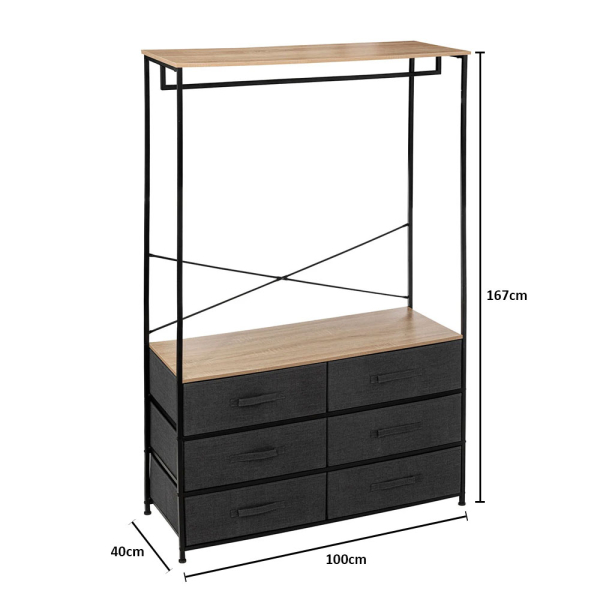 Έπιπλο Εισόδου (100x40x167) F-V Tissa D.Grey 193558