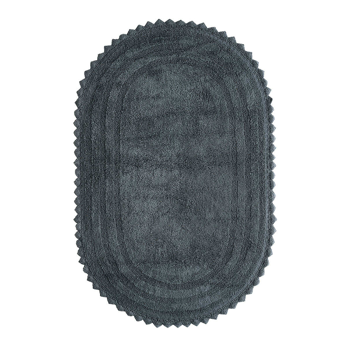 Πατάκι Μπάνιου Οβάλ (70X110) Kentia Loft Mack 24 Dark Grey Home Μπάνιο Πατάκια Spitishop