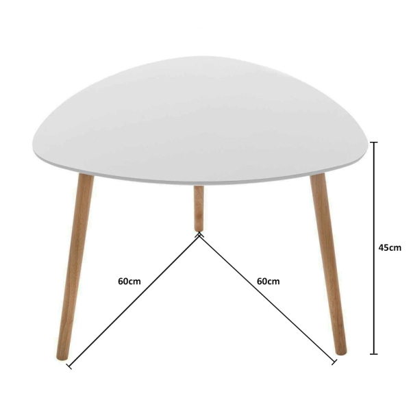 Βοηθητικό Τραπεζάκι (60x60x45) A-S Mileo White 157058A