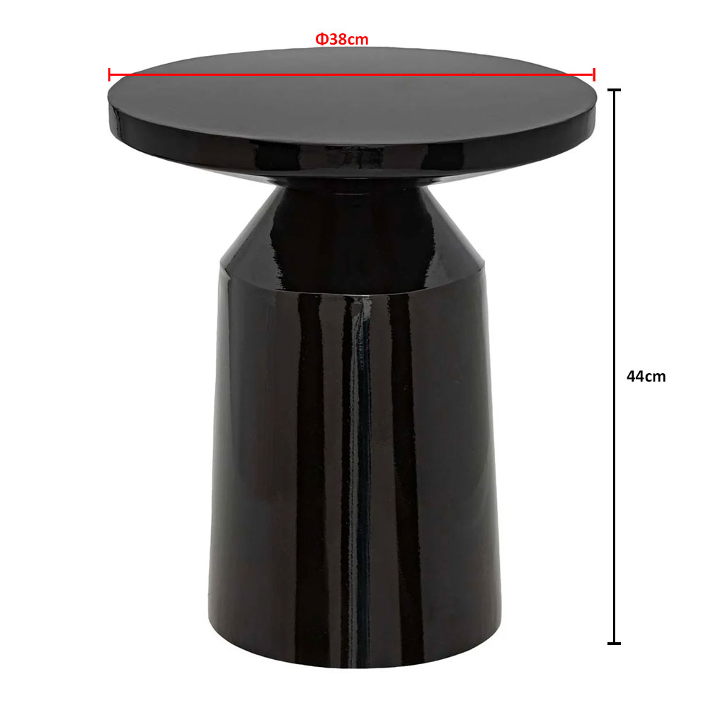 Βοηθητικό Τραπεζάκι (Φ38X44) A-S Sita Black 197889B Home Έπιπλα Σαλονιού Τραπεζάκια & Βοηθητικά Spitishop
