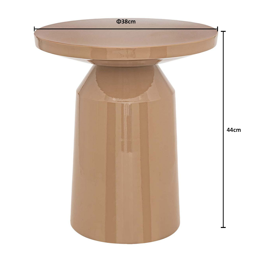 Βοηθητικό Τραπεζάκι (Φ38X44) A-S Sita Beige 197889A Home Έπιπλα Σαλονιού Τραπεζάκια & Βοηθητικά Spitishop