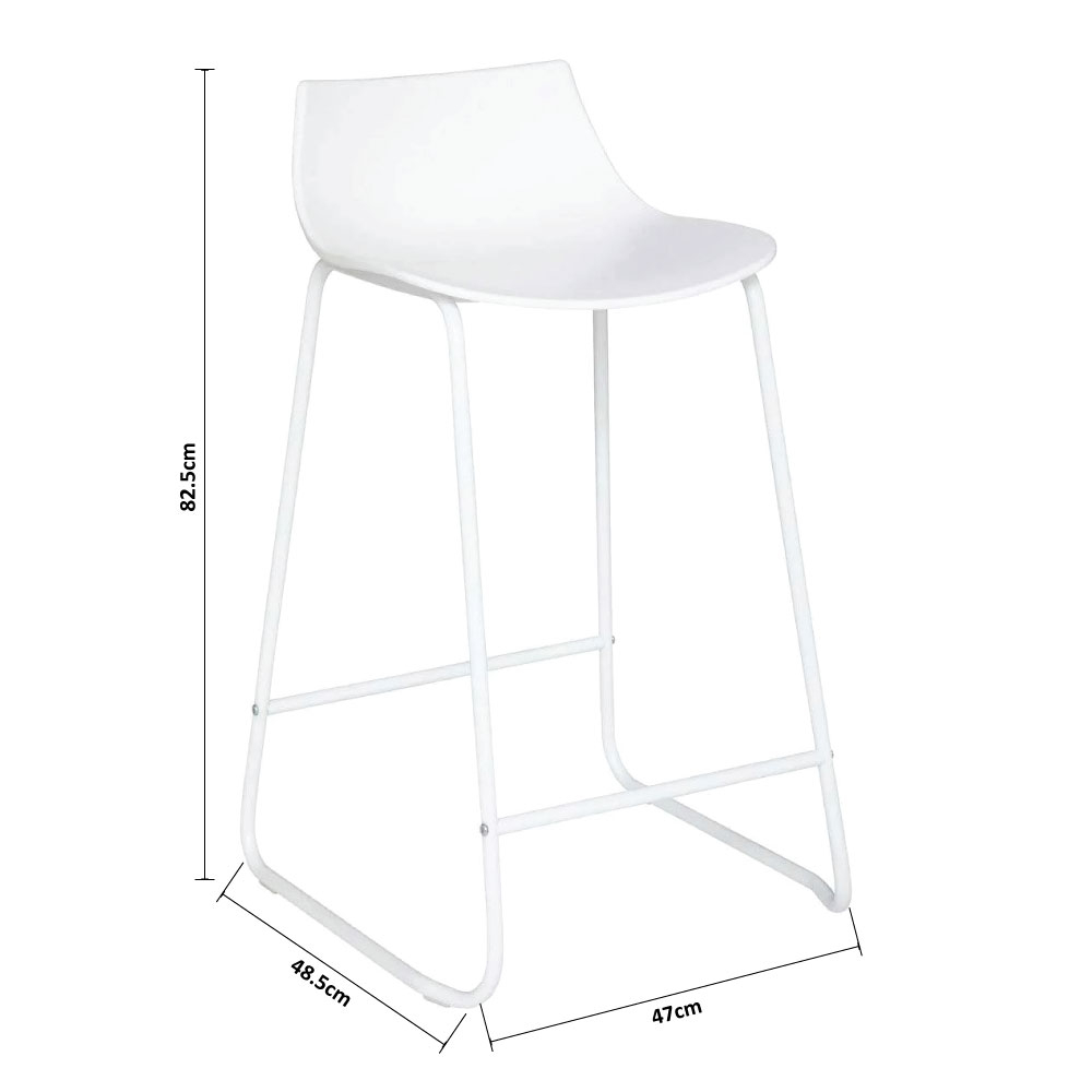 Σκαμπό Μπαρ με Πλάτη (47X48 5X82 5) A-S Otac White 194619A Home Έπιπλα Spitishop