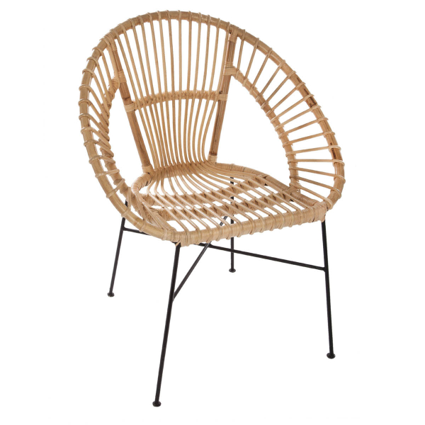 Πολυθρόνα (74x65x86) A-S Keko Natural Rattan 156906