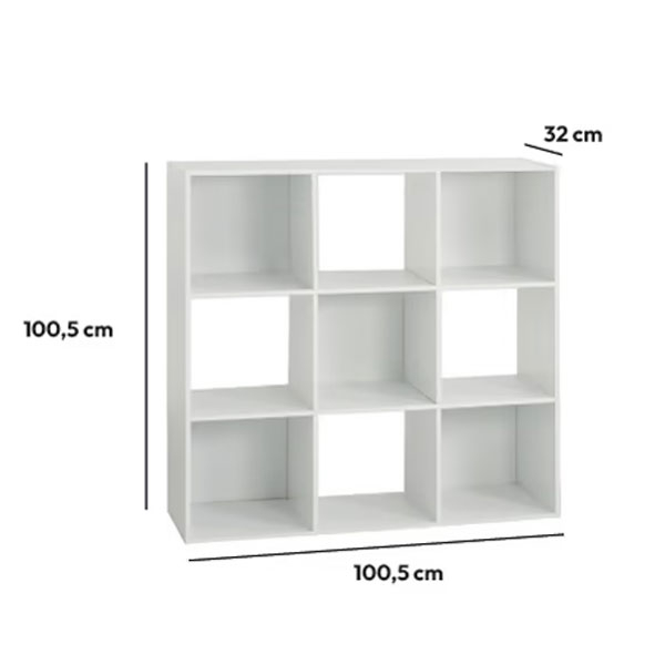 Βιβλιοθήκη Δαπέδου 9 Θέσεων (100.5x32x100.5) F-V Mix Grey 138971A