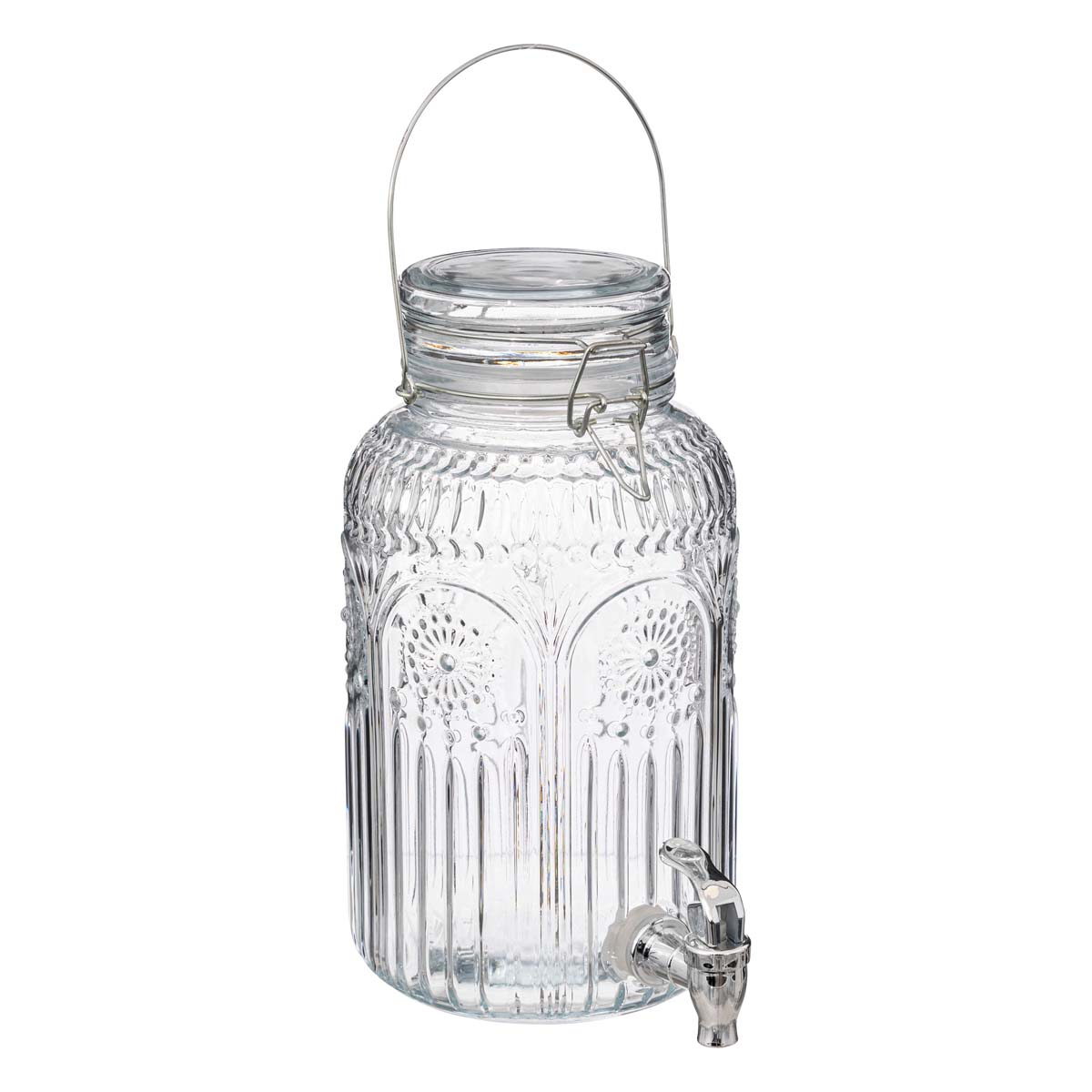 Βάζο Γυάλινο με Βρυσάκι 3 8Lt S-D Mona 194894 Home Οργάνωση & Αποθήκευση Κουζίνας Βάζα - Δοχεία Αποθήκευσης Spitishop