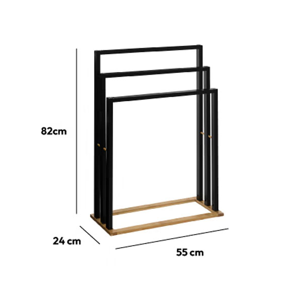 Σταντ για Πετσέτες (55X24X82) F-V Towel Dryer Bamboo 119311B Home Οργάνωση & Αποθήκευση Κρεμάστρες Δαπέδου Spitishop