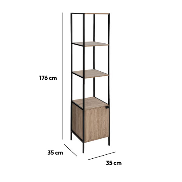 Ραφιέρα Δαπέδου 3 Θέσεων Με Ντουλάπι (35x35x176) F-V Etagere Aliaj 181379
