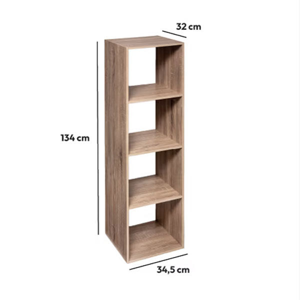 Βιβλιοθήκη Δαπέδου 4 Θέσεων (34.5x32x134) F-V Box Mix Nat 173686