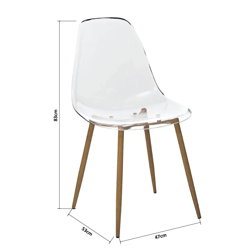 Καρέκλα Τραπεζαρίας (47X53X83) A-S Taho Clear 157267 Home Έπιπλα Κουζίνας & Καρέκλες Spitishop