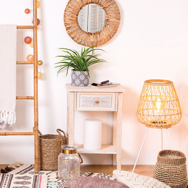 Κομοδίνο Με Συρτάρι & Ράφι (45x30x67.5) A-S Hina 157202