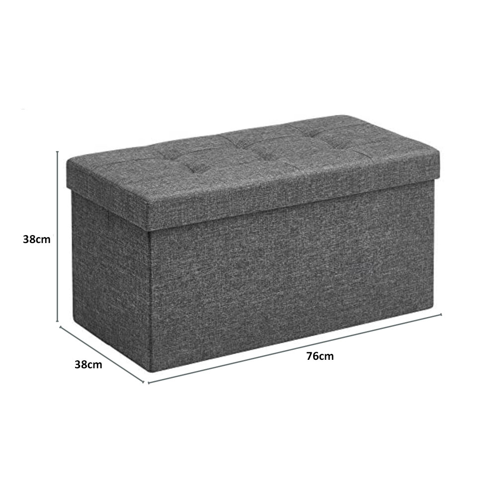 Ταμπουρέ με Αποθηκευτικό Χώρο (76X38X38) Songmics Lsf47K Home Έπιπλα Spitishop