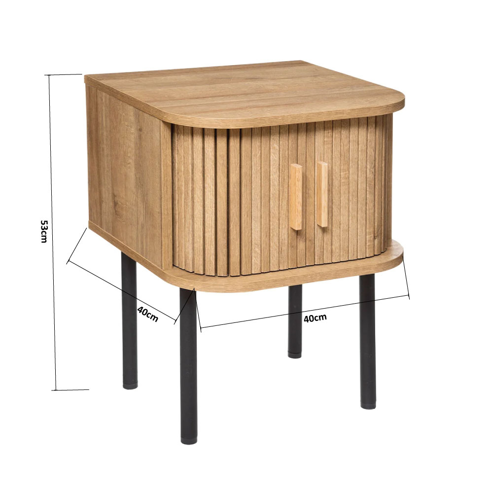 Κομοδίνο με Ντουλάπι (40X40X53) A-S Colva Bedside 184921 Home Έπιπλα Κρεβατοκάμαρας Κομοδίνα Spitishop