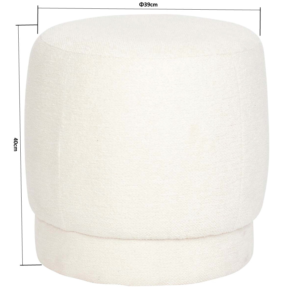 Σκαμπό (Φ39X40) A-S Amea White 202265A Home Έπιπλα Spitishop