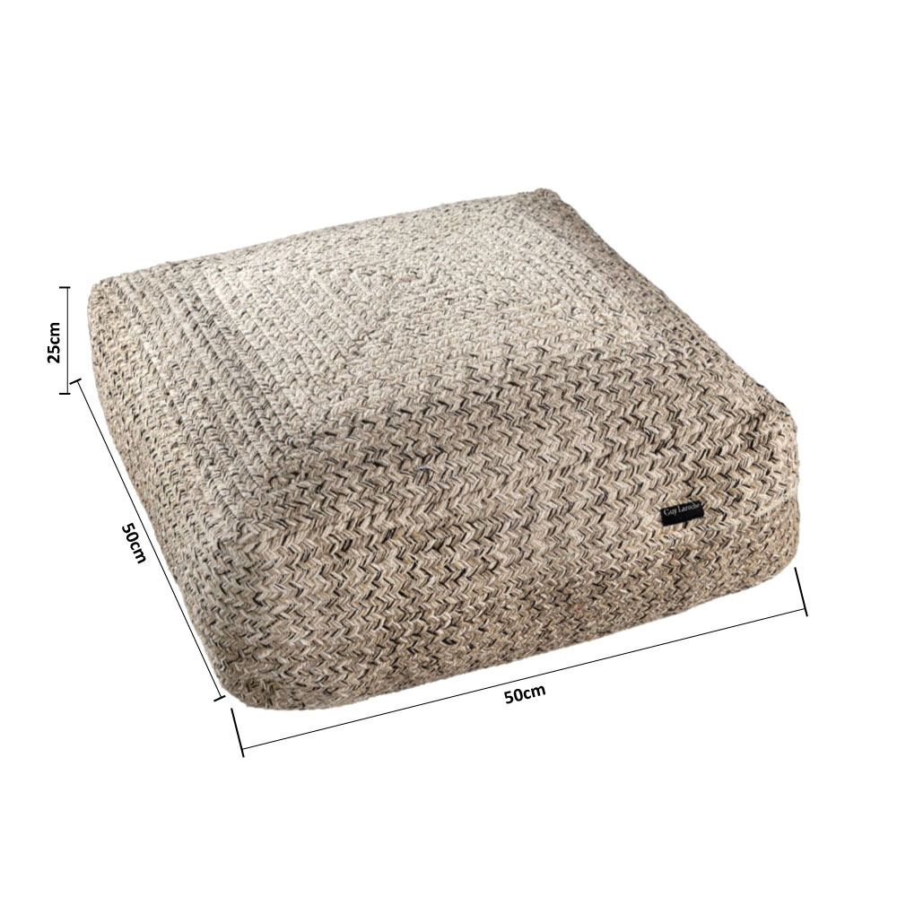 Πουφ (50X50X25) Guy Laroche Boho Shades Wenge Home Έπιπλα Σαλονιού Spitishop
