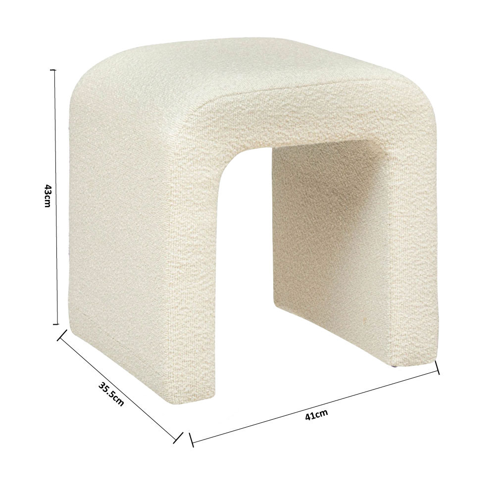 Σκαμπό (41X35 5X43) A-S Sevi White 197331A Home Έπιπλα Spitishop