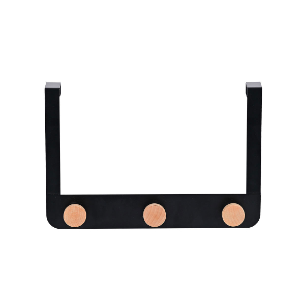 Κρεμάστρα Πόρτας 3 Θέσεων (20x2.5x30) Estia Μεταλλική Μαύρη 02-18269