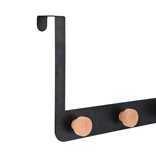 Κρεμάστρα Πόρτας 3 Θέσεων (20x2.5x30) Estia Μεταλλική Μαύρη 02-18269