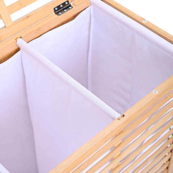 Καλάθι Απλύτων 2 Θέσεων (53x35x71) Estia Bamboo Essentials 02-23775