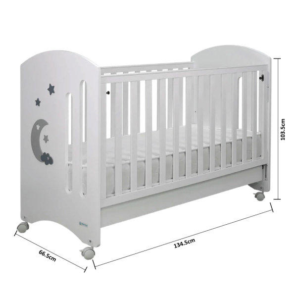 Κούνια (60x130) Bebe Stars Polar White 451-02
