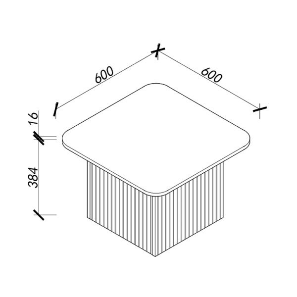 Τραπέζι Σαλονιού (60x60x40) Spitishop Cube CT01-S