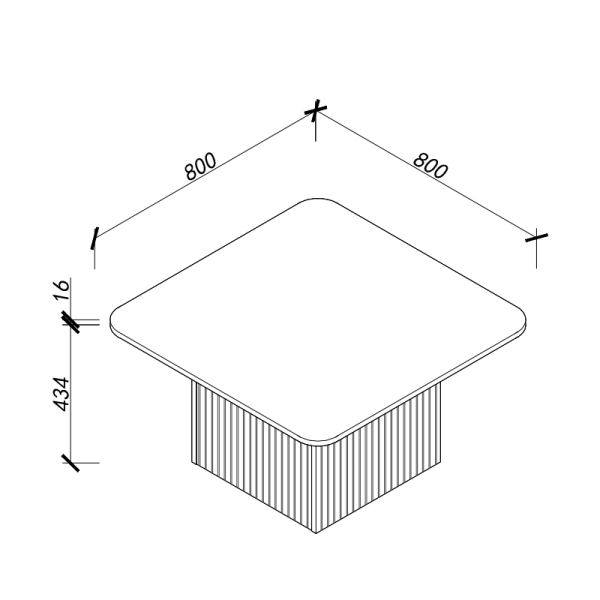Τραπέζι Σαλονιού (80x80x45) Spitishop Cube CT02-S