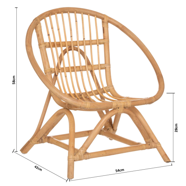 Παιδική Πολυθρόνα (54x42x58) A-S Leo Rattan 188252