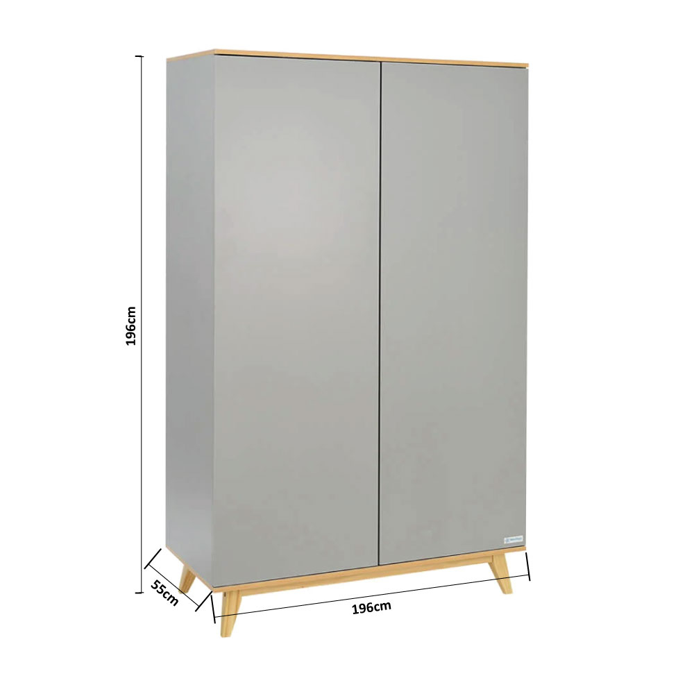 Παιδική Ντουλάπα Δίφυλλη (105X55X196) Bebe Stars Oslo 461-25 Home Παιδικά Βρεφικά & Έπιπλα Βρεφικές Αλλαξιέρες - Συρταριέρες Ντουλάπες Spitishop