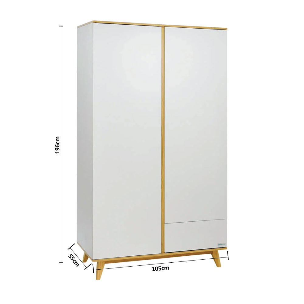 Παιδική Ντουλάπα Δίφυλλη (105X55X196) Bebe Stars Cappuccino 460-22 Home Παιδικά Βρεφικά & Έπιπλα Βρεφικές Αλλαξιέρες - Συρταριέρες Ντουλάπες Spitishop