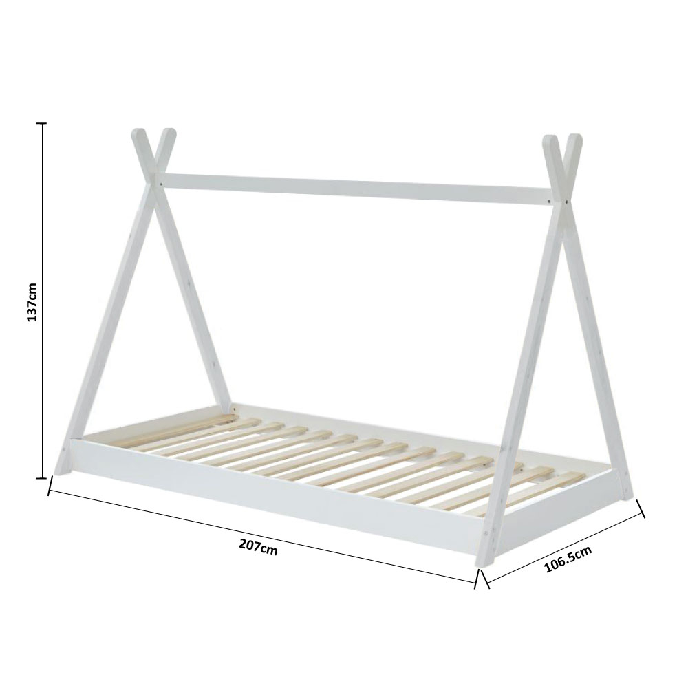 Παιδικό Κρεβάτι Montessori (90X200) Spitishop Roby White Home Παιδικά Βρεφικά & Έπιπλα Κρεβάτια Κομοδίνα Spitishop