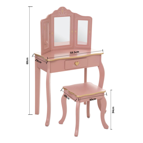 Παιδικό Μπουντουάρ Με Σκαμπό (Σετ) A-S Sissi 174254