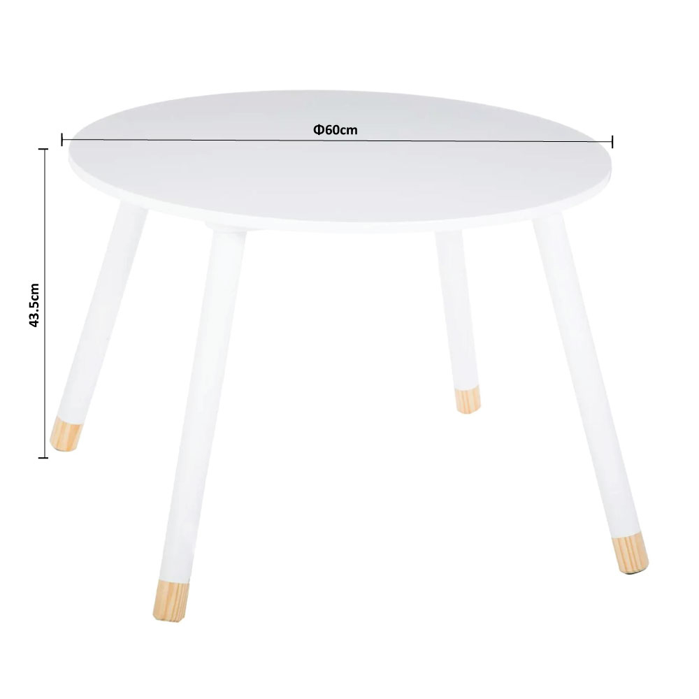 Παιδικό Τραπεζάκι (Φ60X43 5) A-S Sweet White 127152B Home Παιδικά Βρεφικά & Έπιπλα Τραπεζάκια - Γραφεία Spitishop