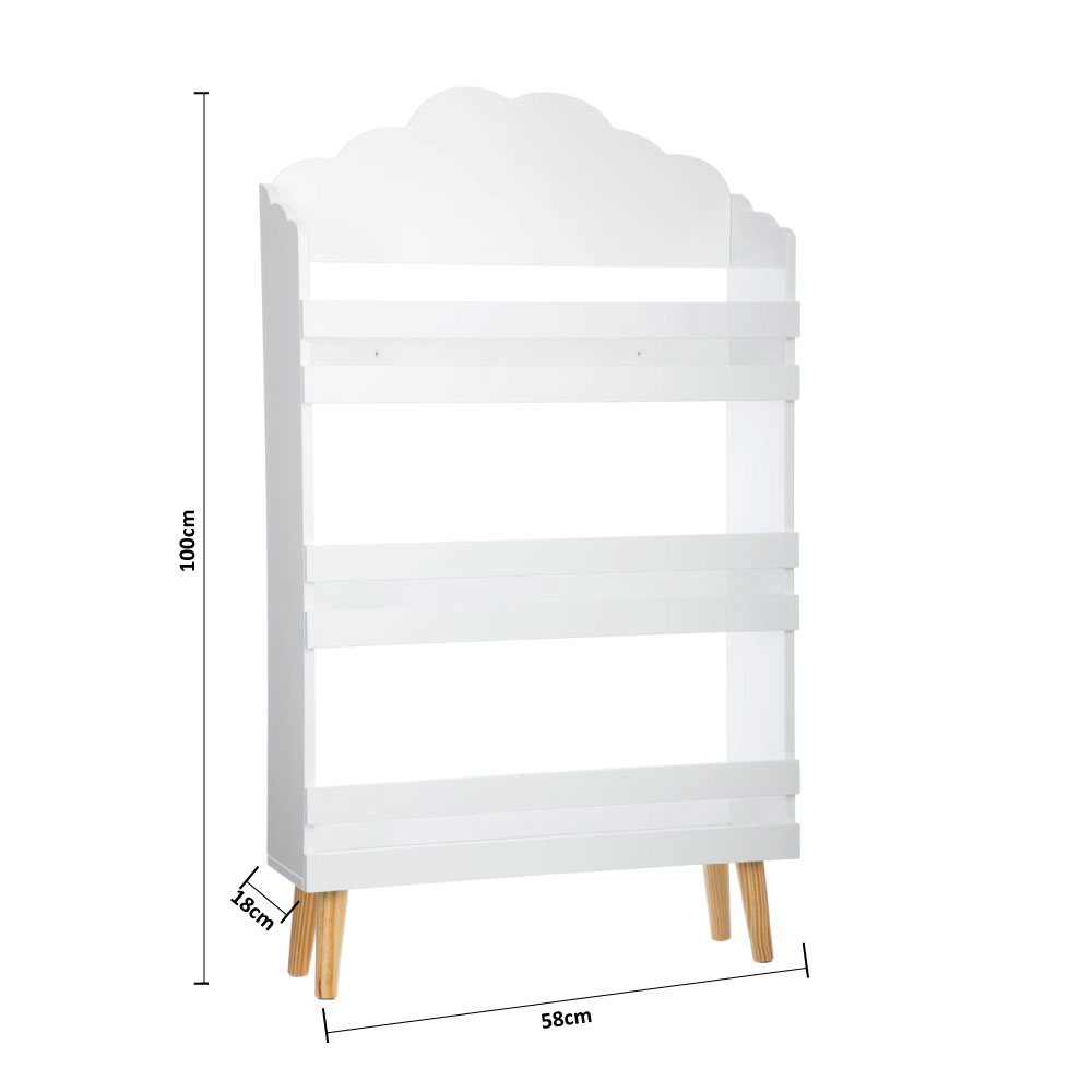 Παιδική Βιβλιοθήκη (58X18X100) A-S Cloud White 127154A Home Παιδικά Βρεφικά & Έπιπλα Παιδικές Βιβλιοθήκες Spitishop