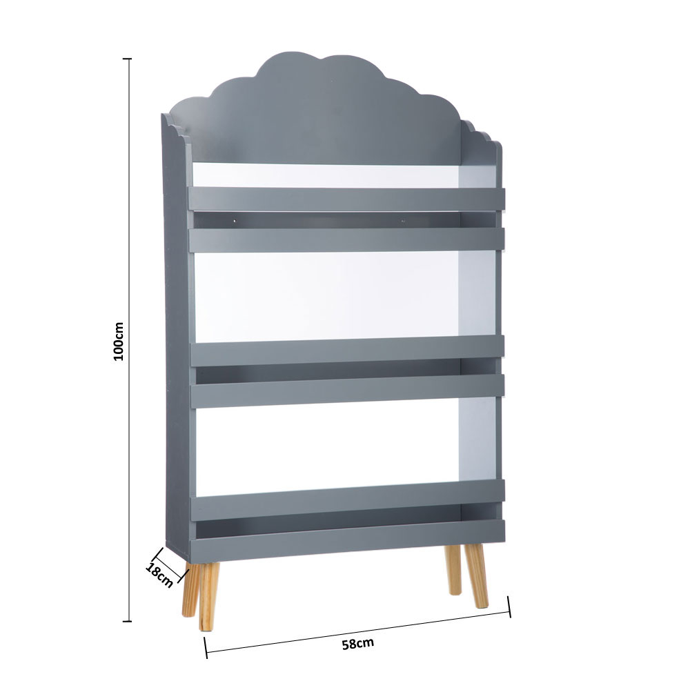 Παιδική Βιβλιοθήκη (58X18X100) A-S Cloud Grey 127154B Home Παιδικά Βρεφικά & Έπιπλα Παιδικές Βιβλιοθήκες Spitishop