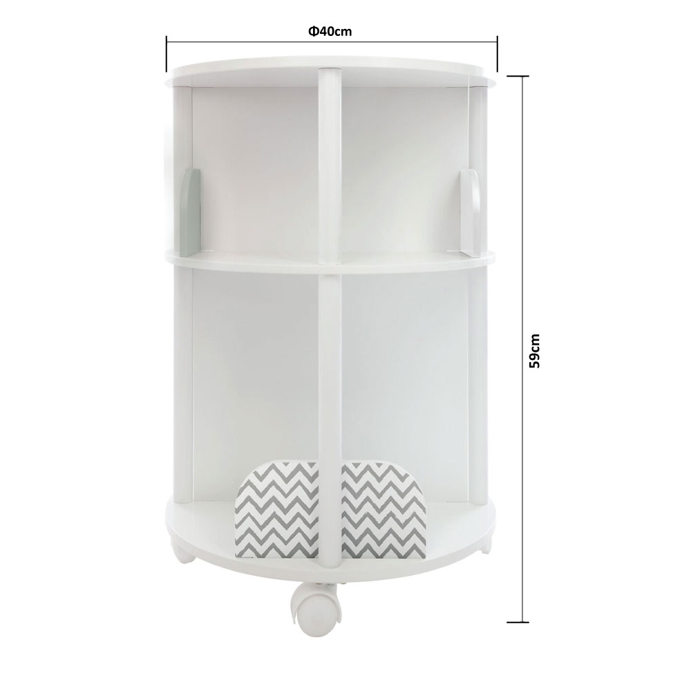 Παιδική Βιβλιοθήκη (Φ40X59) A-S Round Grey 158471B Home Παιδικά Βρεφικά & Έπιπλα Παιδικές Βιβλιοθήκες Spitishop