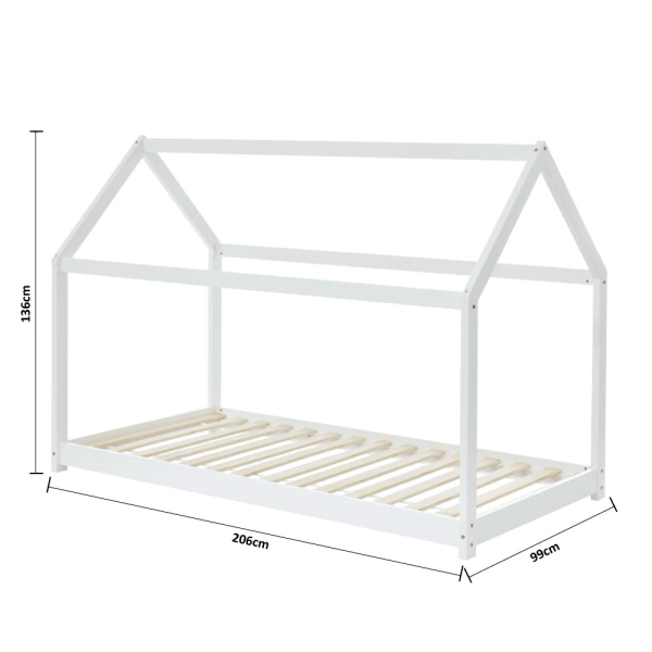 Παιδικό Κρεβάτι Montessori (90x200) Spitishop Willy White