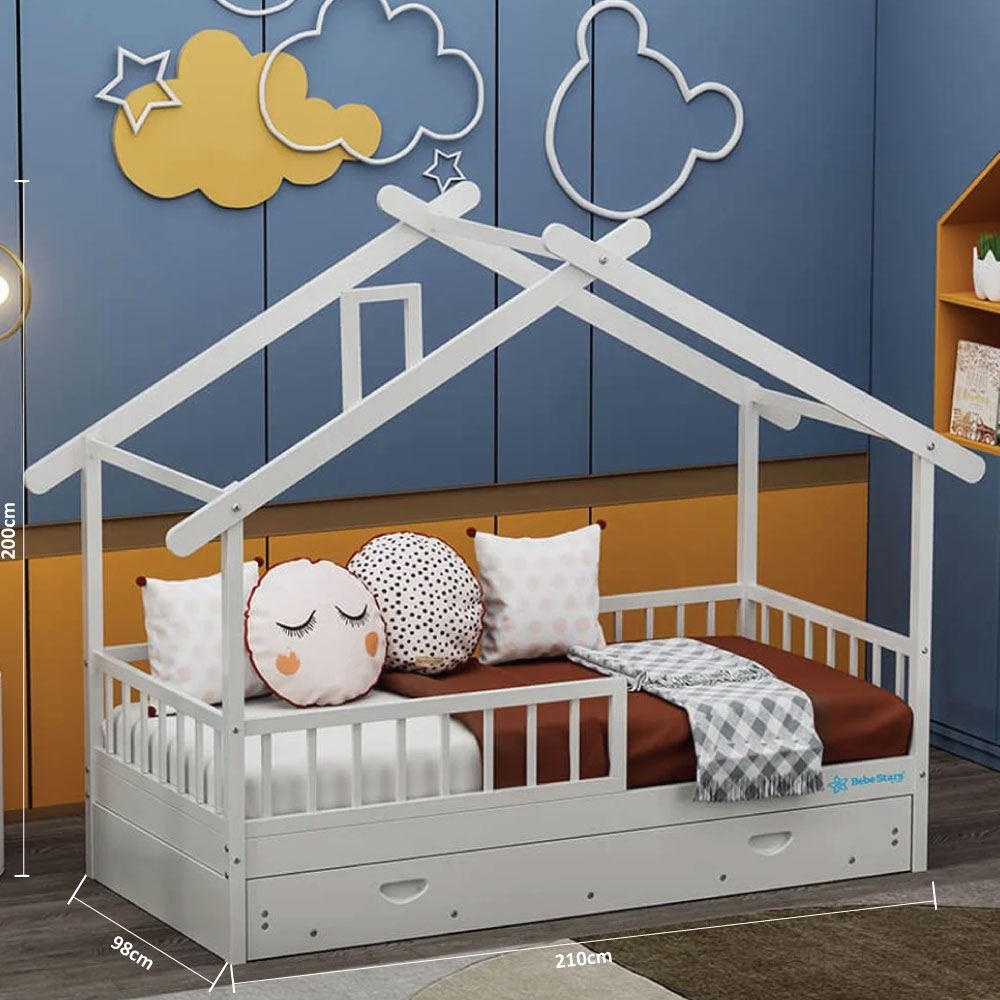 Παιδικό Κρεβάτι Montessori (90X200) Bebe Stars Moonlight 436-02 Home Παιδικά Βρεφικά & Έπιπλα Κρεβάτια Κομοδίνα Spitishop